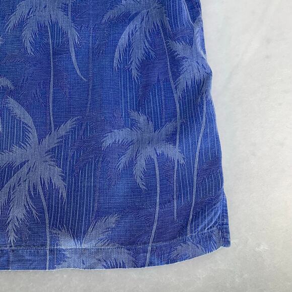 Tommy Bahama Men's Short Sleeve Silk Camp Shirt in Blue Size M - Picture 14 of 15
